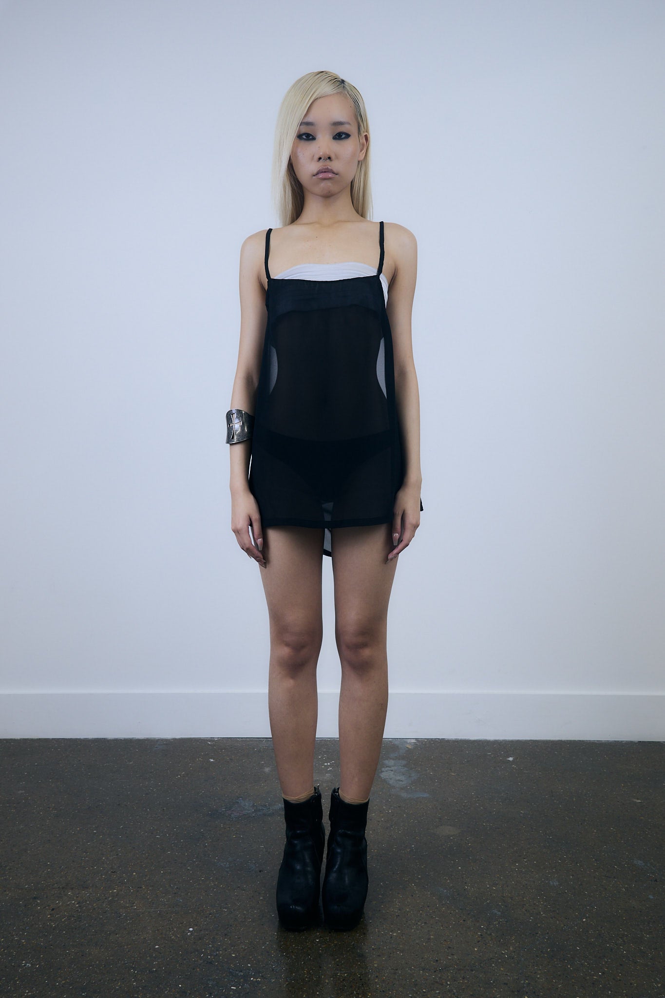OPAQUE SLIP DRESS MINI