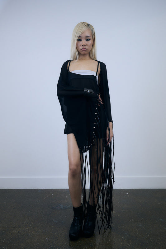 OPAQUE CORD SHAWL