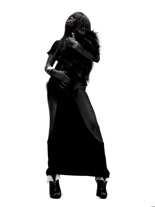 EXTREME DRAPE DRESS GOWN
